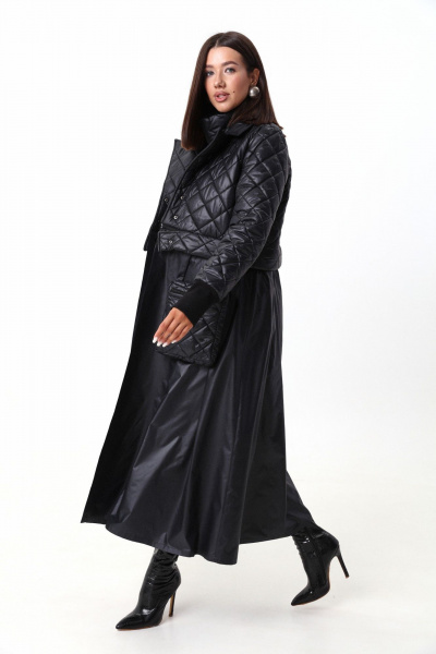 Комплект жилет и куртка из плащёвой ткани с съёмными элементами LM 101 черный - фото 4