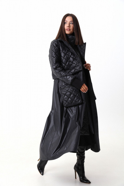 Комплект жилет и куртка из плащёвой ткани с съёмными элементами LM 101 черный - фото 1