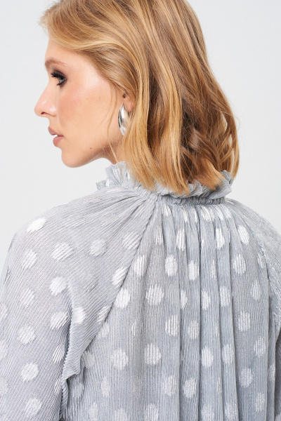 Блуза из полупрозрачной ткани с плиссе Mixan 2081 - фото 6