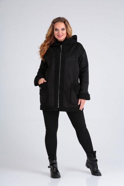 Полупальто Диомант 1580 черный - фото 2