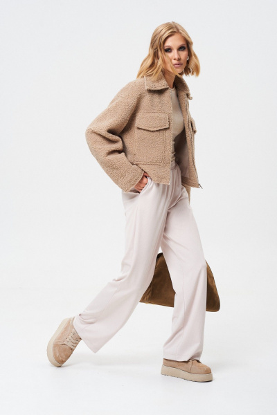 Жакет короткий из пальтовой ткани с карманами Mixan 2077 - фото 10