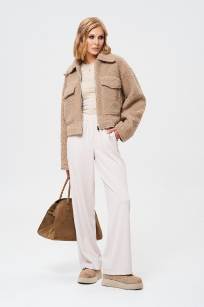 Жакет короткий из пальтовой ткани с карманами Mixan 2077 - фото 9