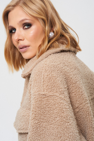 Жакет короткий из пальтовой ткани с карманами Mixan 2077 - фото 2