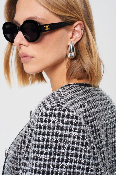 Костюм из жаккардового текстиля с люрексом и юбкой Mixan 4053 - фото 2