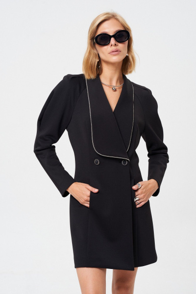 Платье-жакет из формоустойчивого трикотажа с пуговицами Mixan 5084 - фото 4