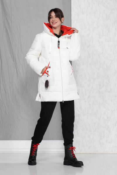 Пальто Beautiful&Free 4015 белый - фото 5