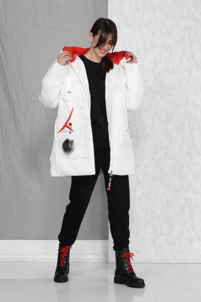 Пальто Beautiful&Free 4015 белый - фото 2