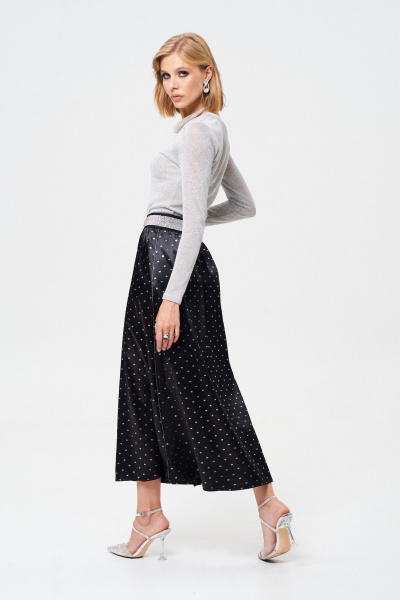 А-силуэтная юбка из атласа с принтом, длина 90 см Mixan 6015 - фото 4