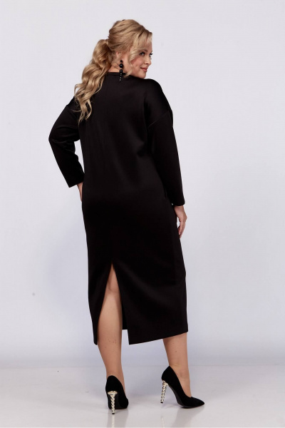 Платье трикотажное прямое с декоративным цветком на каждый день Koketka i K 1191-1 - фото 8