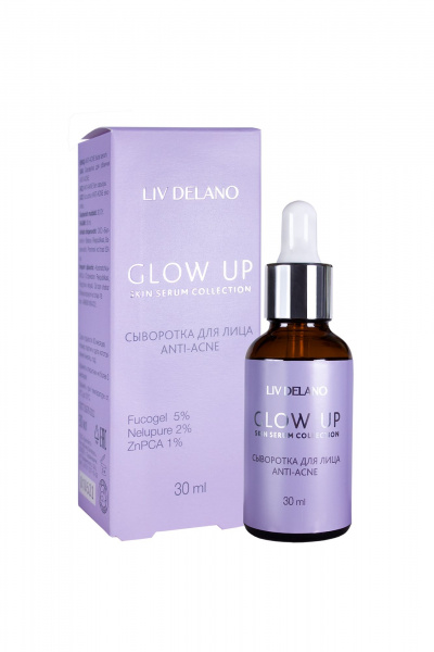 Сыворотка против акне с цинком и фукогелем LIV DELANO Glow Up ANTI-ACNE - фото 1