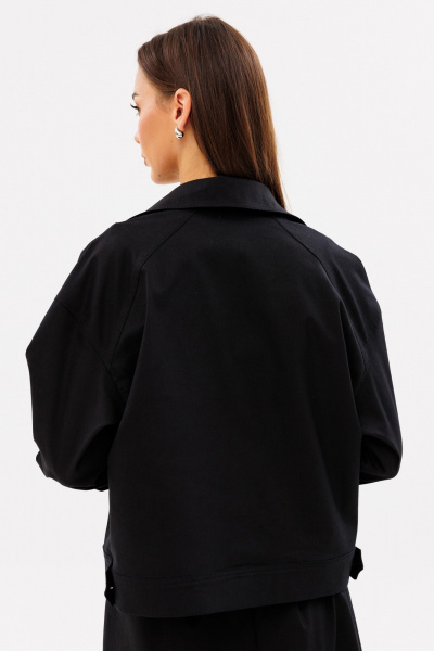 Демисезонный костюм из джинса с жакетом и трапециевидной юбкой Kivviwear 42144215.04 - фото 9