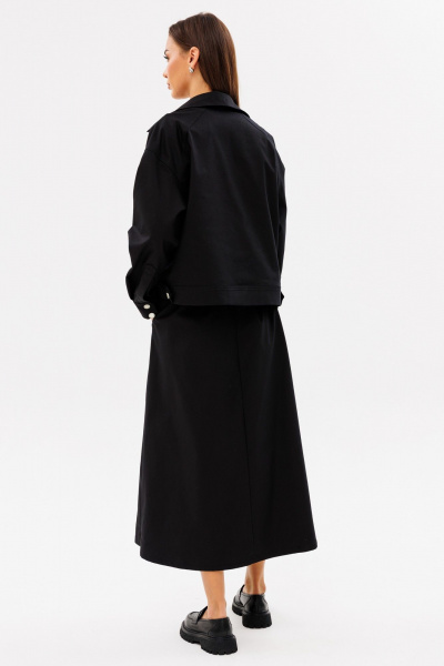 Демисезонный костюм из джинса с жакетом и трапециевидной юбкой Kivviwear 42144215.04 - фото 8