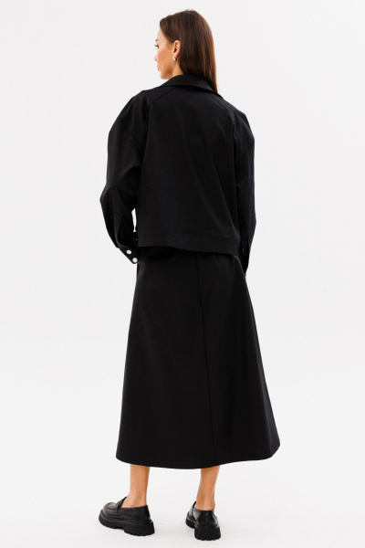 Демисезонный костюм из джинса с жакетом и трапециевидной юбкой Kivviwear 42144215.04 - фото 7