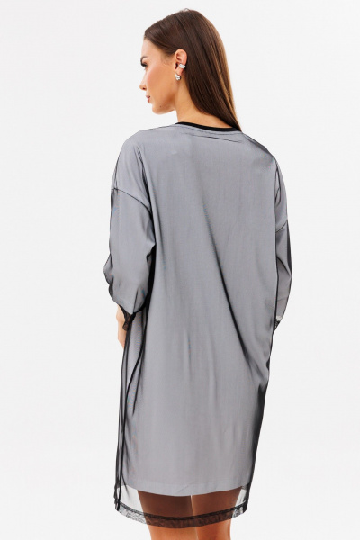 Платье с принтом, сеткой и хлопком для особых случаев Kivviwear 4228.03 - фото 3