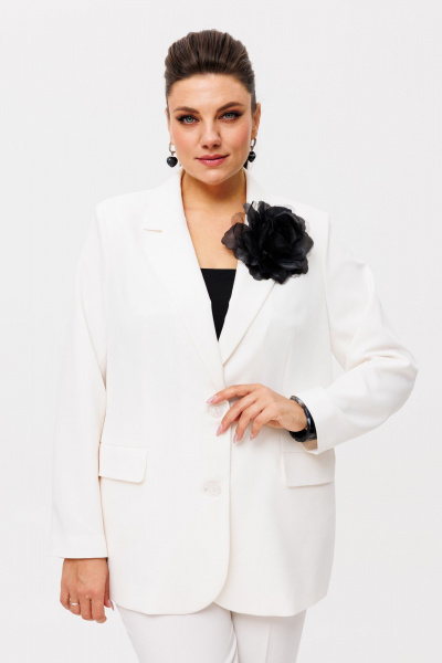 Стильный костюм с брюками палаццо и жакетом из текстиля Anelli 1485.1 милки_вей - фото 19