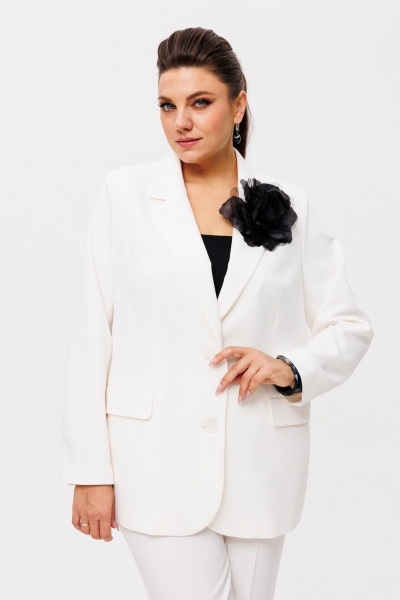 Стильный костюм с брюками палаццо и жакетом из текстиля Anelli 1485.1 милки_вей - фото 11