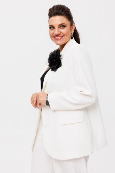 Стильный костюм с брюками палаццо и жакетом из текстиля Anelli 1485.1 милки_вей - фото 9