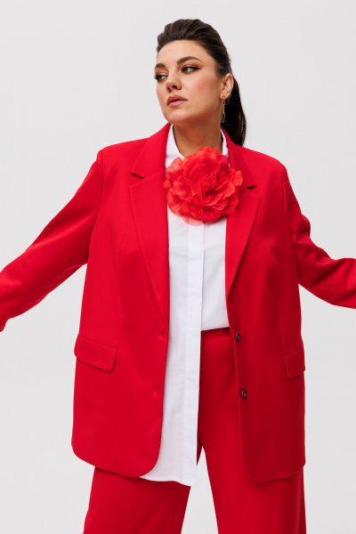 Костюм 2-ка с брюками палаццо и оверсайз жакетом Anelli 1485.1 паприка - фото 7