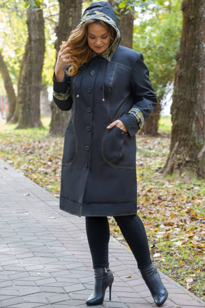 Плащ Milana 823 черный - фото 3