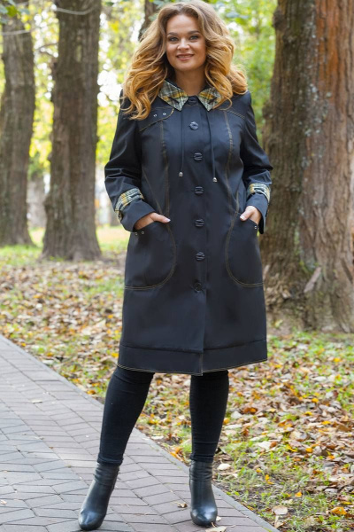 Плащ Milana 823 черный - фото 1