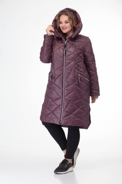 Пальто TrikoTex Stil М3420 вишня - фото 6