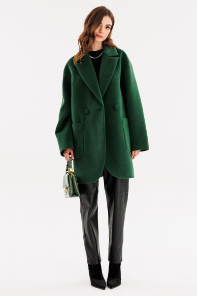 Брюки зауженные из экокожи с горизонтальными подрезами EOLA 2713 черный - фото 6