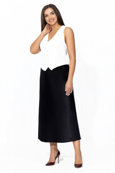 Леновый жилет с v-образным вырезом, белый, регулятор Gold Style 2653 белый - фото 3