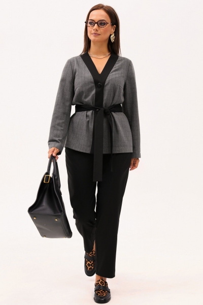 Деловой костюм из вискозы: жакет и брюки, универсальный стиль Angelina & Сompany 1157 - фото 7