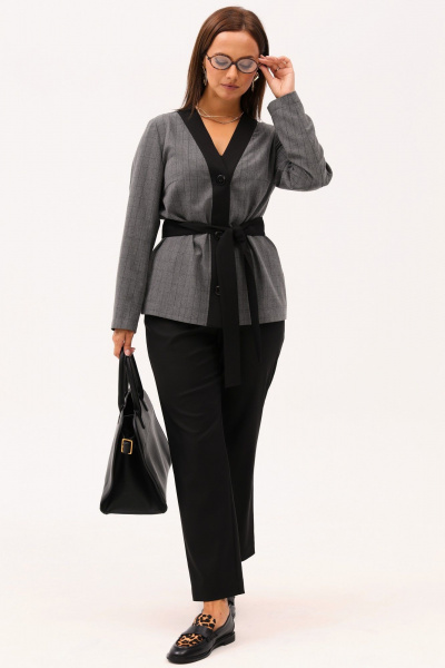 Деловой костюм из вискозы: жакет и брюки, универсальный стиль Angelina & Сompany 1157 - фото 5
