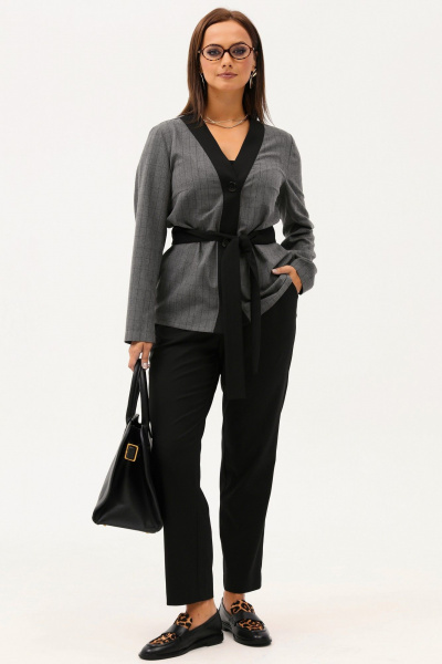 Деловой костюм из вискозы: жакет и брюки, универсальный стиль Angelina & Сompany 1157 - фото 3