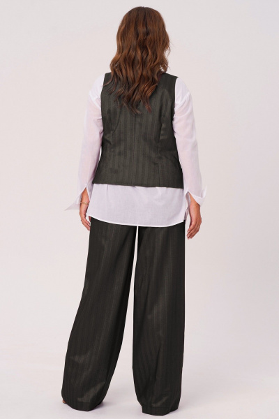 Классический брючный комплект с жилеткой, рубашкой и брюками Angelina & Сompany 1159 - фото 6