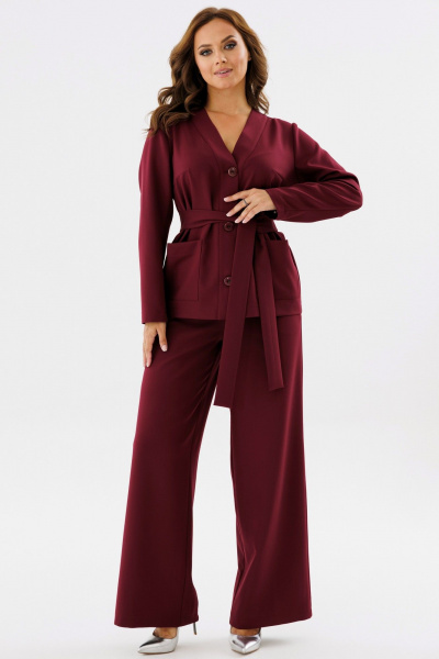 Костюм 2-ка: жакет и узкие джинсы из вискозы и текстиля Angelina & Сo 1162 - фото 8