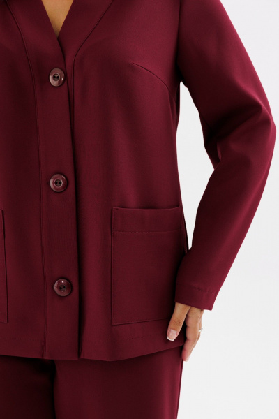 Костюм 2-ка: жакет и узкие джинсы из вискозы и текстиля Angelina & Сo 1162 - фото 6