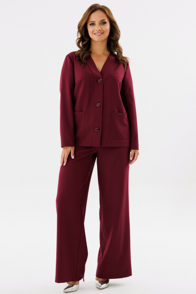 Костюм 2-ка: жакет и узкие джинсы из вискозы и текстиля Angelina & Сo 1162 - фото 5