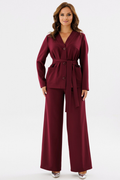 Костюм 2-ка: жакет и узкие джинсы из вискозы и текстиля Angelina & Сo 1162 - фото 3