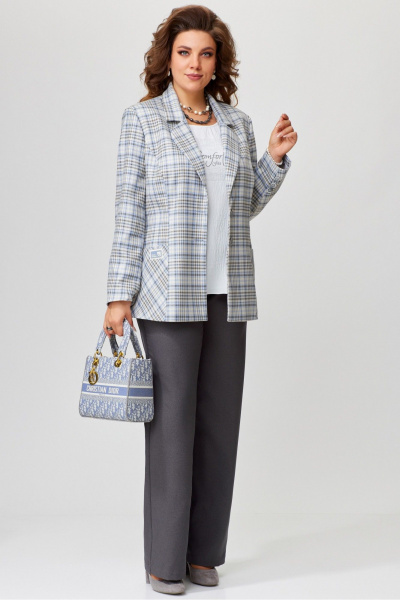 Демисезонные брюки прямого силуэта из текстиля Fita 20264 графит - фото 5