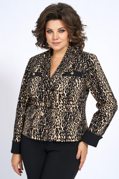 Костюм 2-ка из трапециевидного жакета и широких брюк Alani Collection 2187 - фото 7