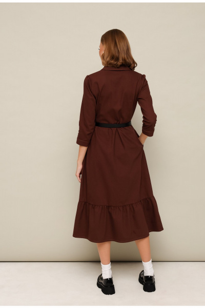 Джинсовое платье с воланом, карманами и ремнем PUR PUR 11-320 - фото 2