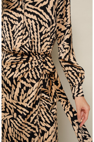 Платье с запахом и резинкой по талии из струящейся ткани PUR PUR 11-304/2 - фото 3