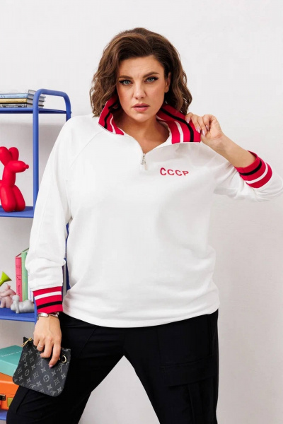 Демисезонный спортивный комплект из брюк и блузы с принтом Runella 1643 - фото 8