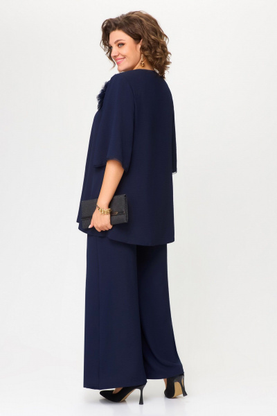 Блуза и брюки нарядный костюм шифон в стиле офис Svetlana-Style 1933 синий - фото 2