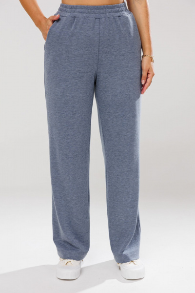 Голубой костюм из трикотажа с накладными карманами Mubliz 122 - фото 13