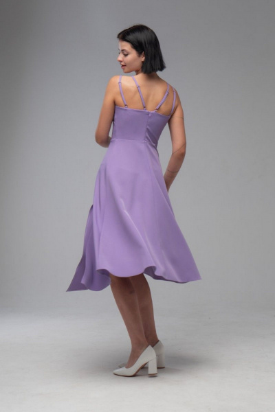 Вечернее платье фиолетовое в классическом стиле AVEEVA 5207 лаванда - фото 5