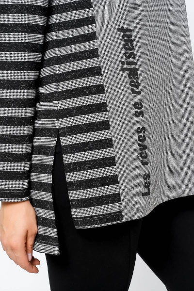 Туника La rouge 9001 серый-(гусиная-лапка) - фото 6