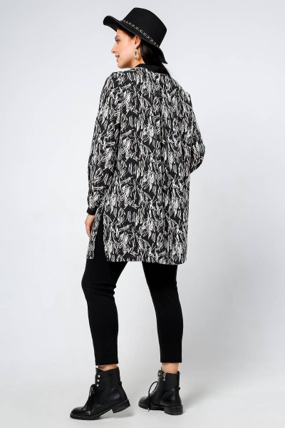 Туника La rouge 9039 черный-набивной - фото 4