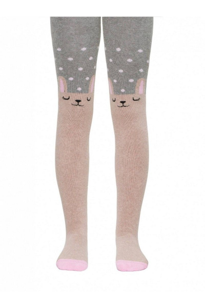 Детские зимние махровые колготки из хлопка с высокой посадкой CONTE Conte-kids_SOF-TIKI_Махровые_Лама бежевый - фото 1