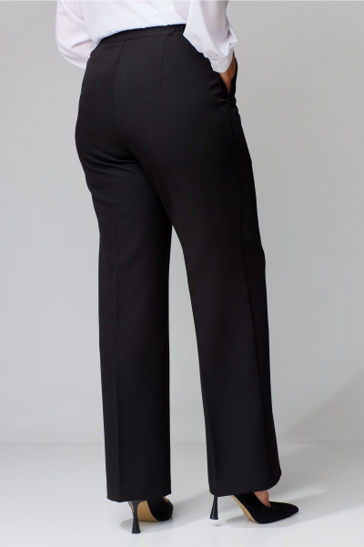 Брюки прямого силуэта с заутюженными стрелками Aira Style 24-026 черный - фото 2