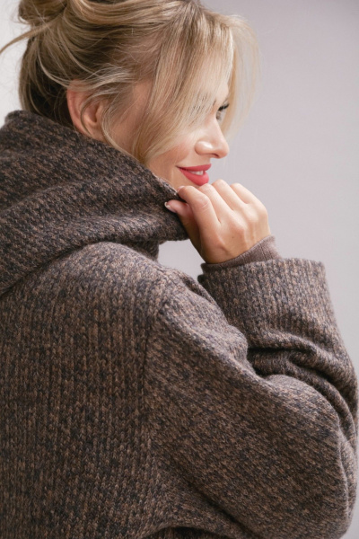 Куртка демисезонная из мягкой ткани с капюшоном Ma Vie М-673 - фото 9