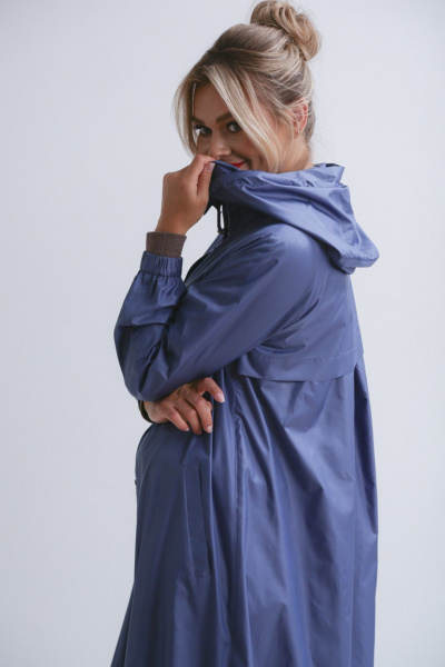 Плащ без подклада с регулируемым низом и капюшоном Ma Vie М-683 - фото 9