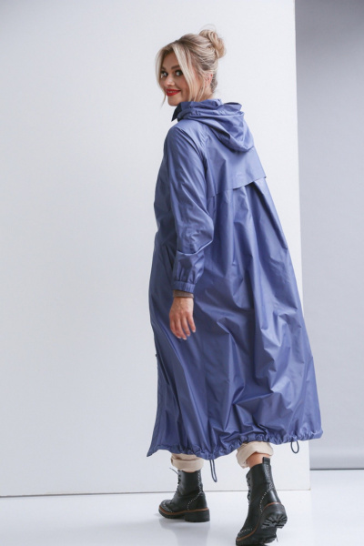 Плащ без подклада с регулируемым низом и капюшоном Ma Vie М-683 - фото 7